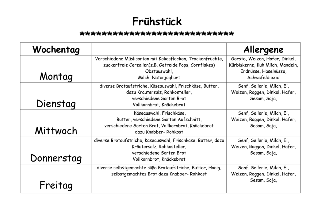 Speiseplan