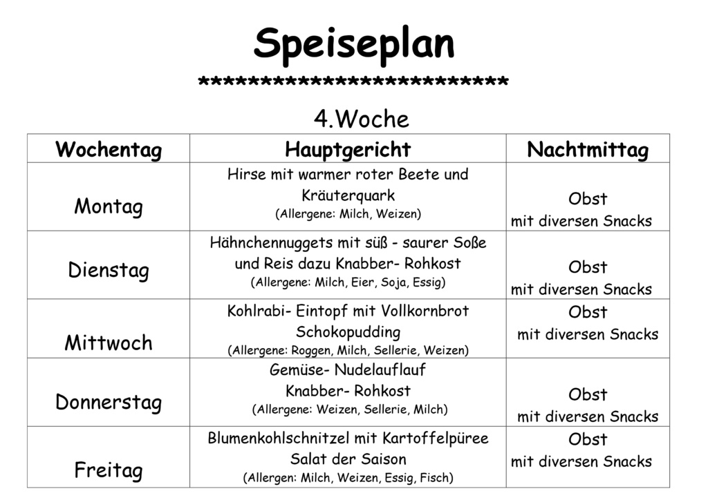 Speiseplan